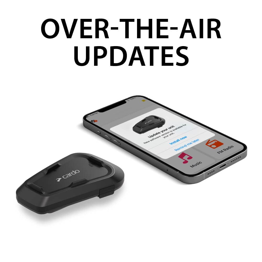 Cardo Spirit headset waterproof icon indicating rain and dust resistance