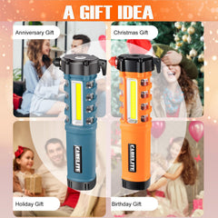 CareLite emergency flashlight side view showing 5-in-1 design