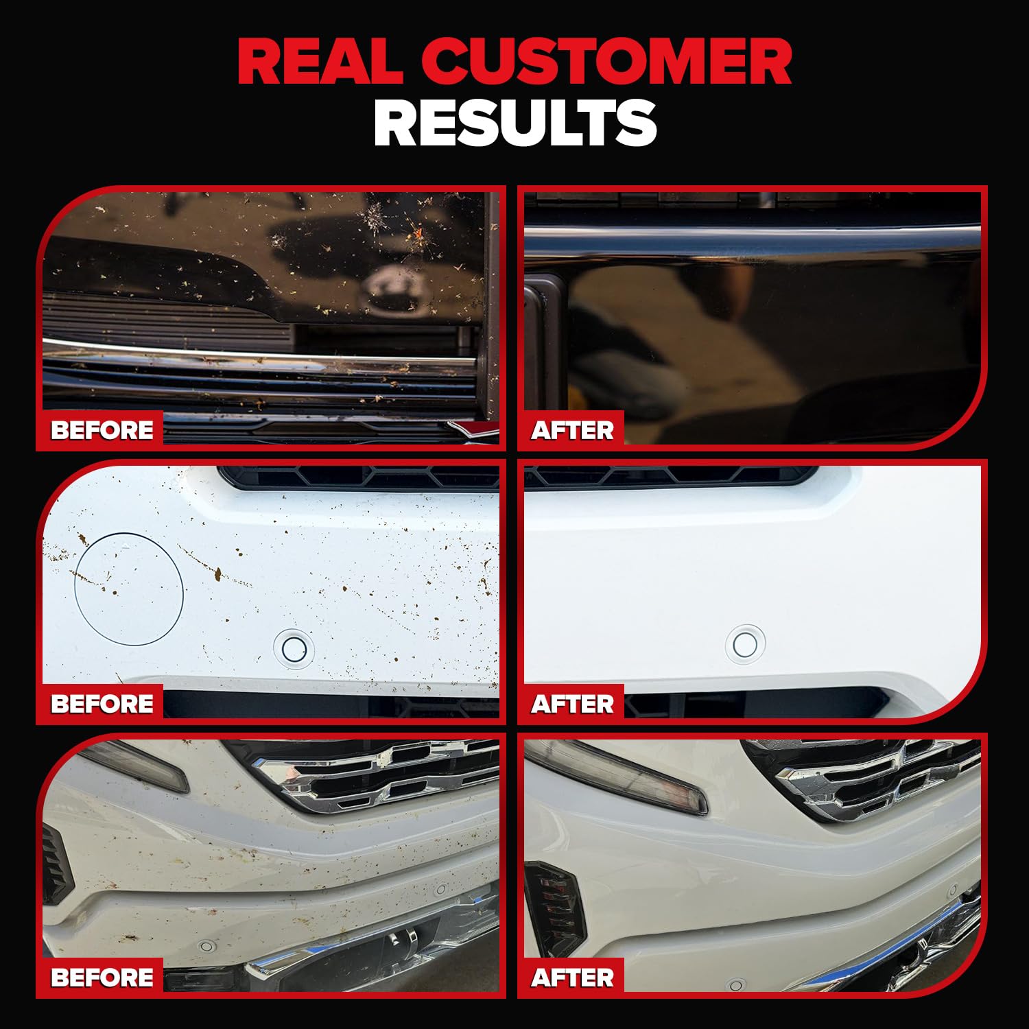Front hood treated for bug splatter with Carfidant spray