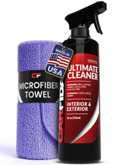 Carfidant Car Interior Cleaner bottle spray cleans tough stains without leaving residue.