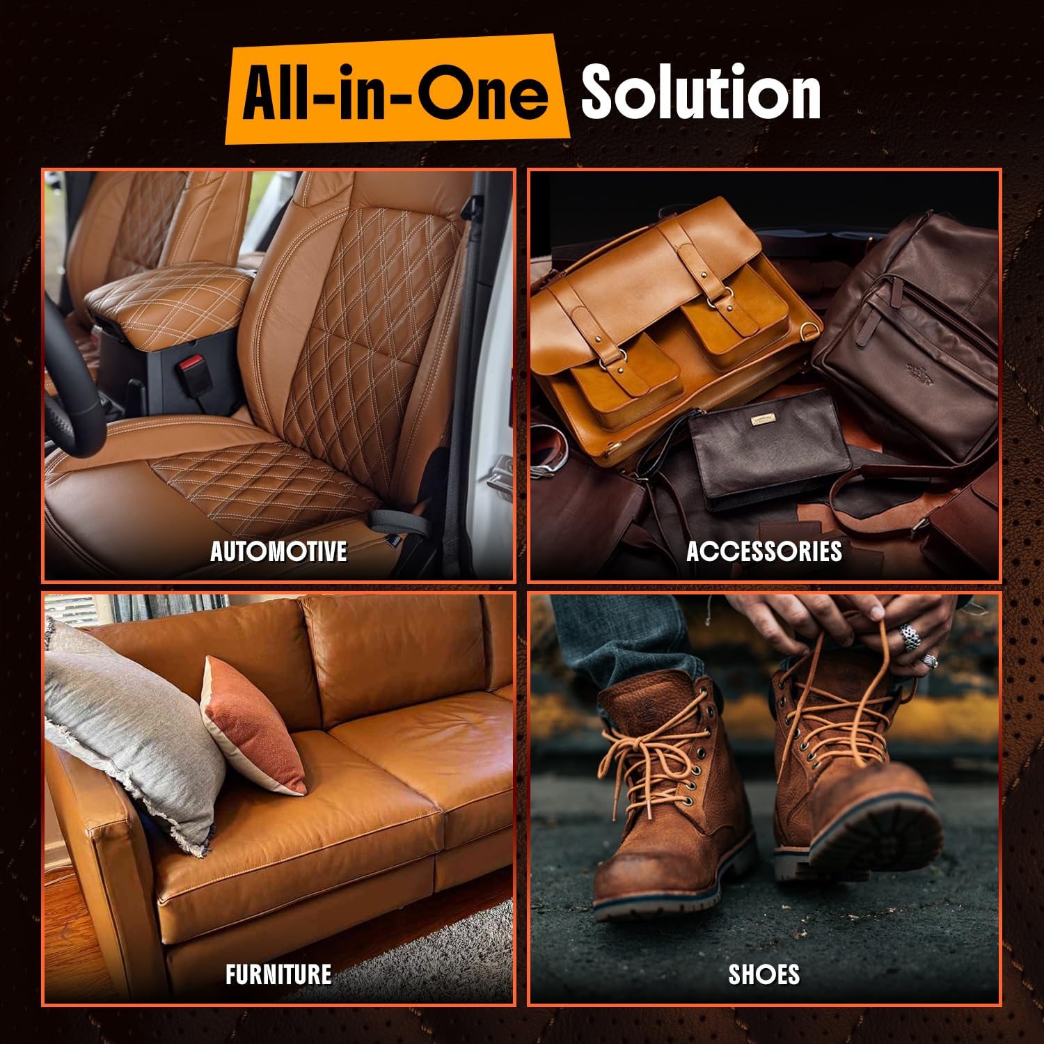 Carfidant interior leather care for car seats, sofas, and fashion items.