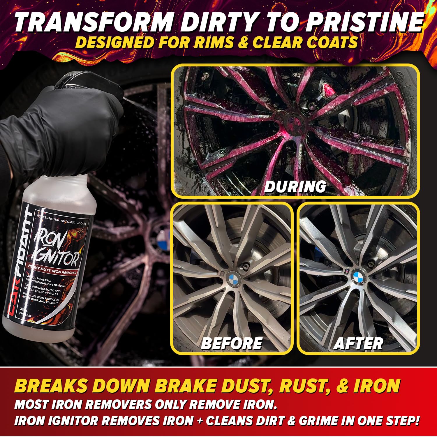 Carfidant Iron Ignitor iron-particle-removal demonstrates rust particle dissolution