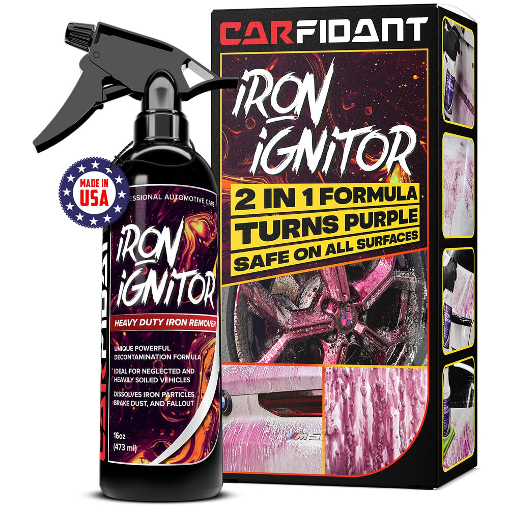 Carfidant Iron Ignitor spray-application confirms rapid decontamination of brake dust