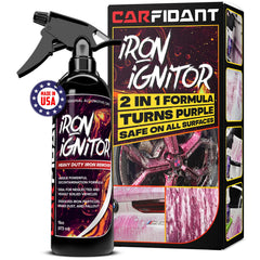 Carfidant Iron Ignitor spray-application confirms rapid decontamination of brake dust