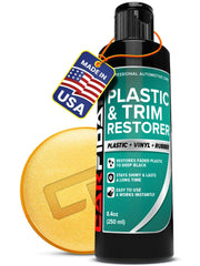 Carfidant Plastic Restorer revives faded plastic for a sleek trim.