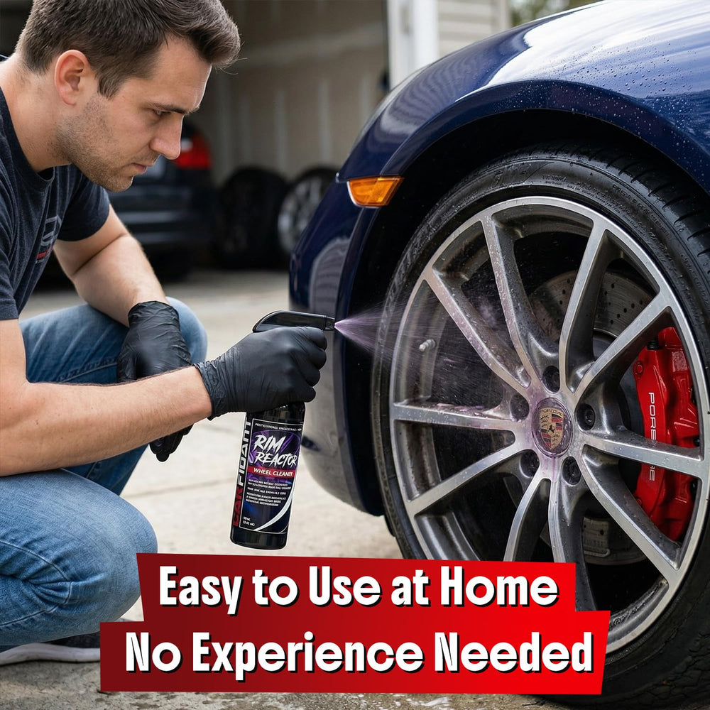 Carfidant Rim Reactor safe on various wheel finishes including alloy and clear coat
