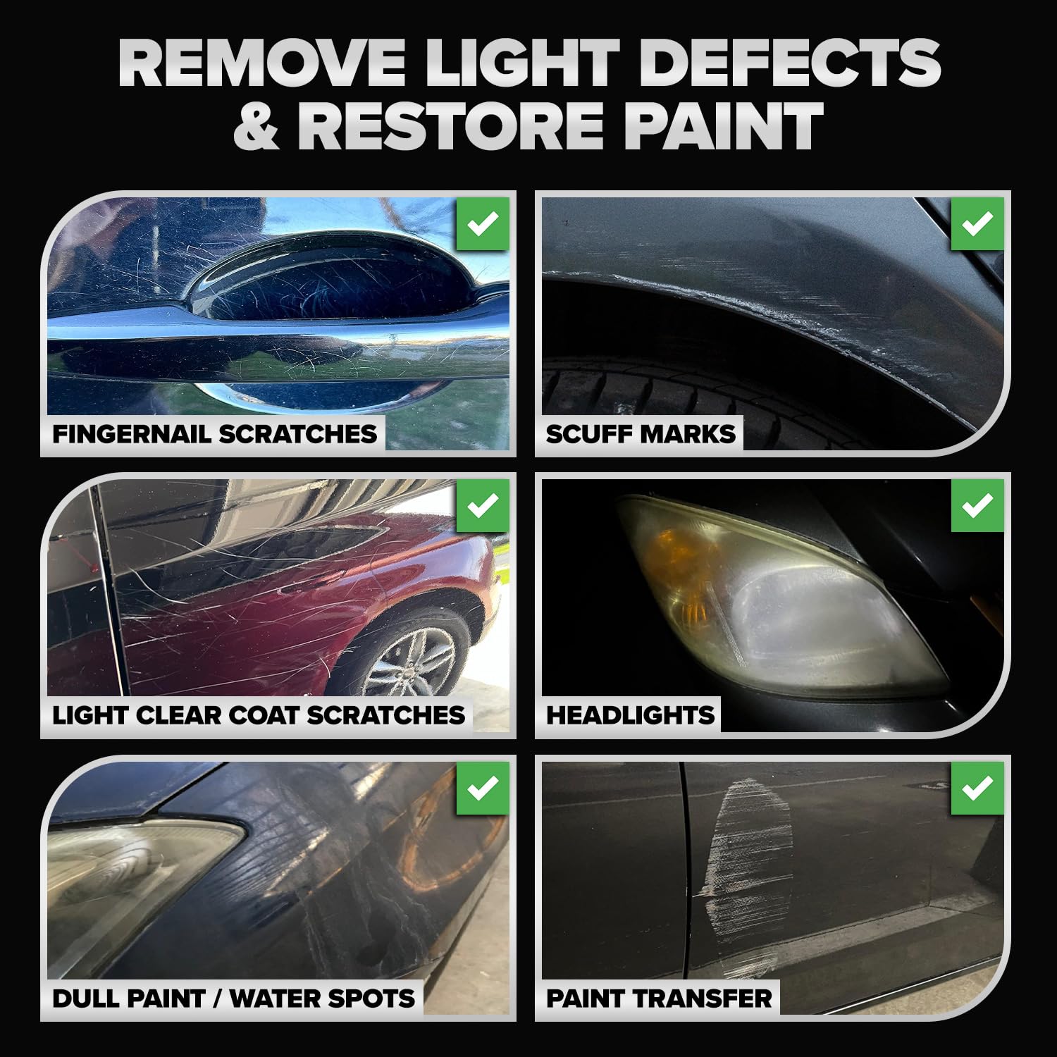 Carfidant Scratch Remover Buffer Pad used to buff away light scratches on a finish.