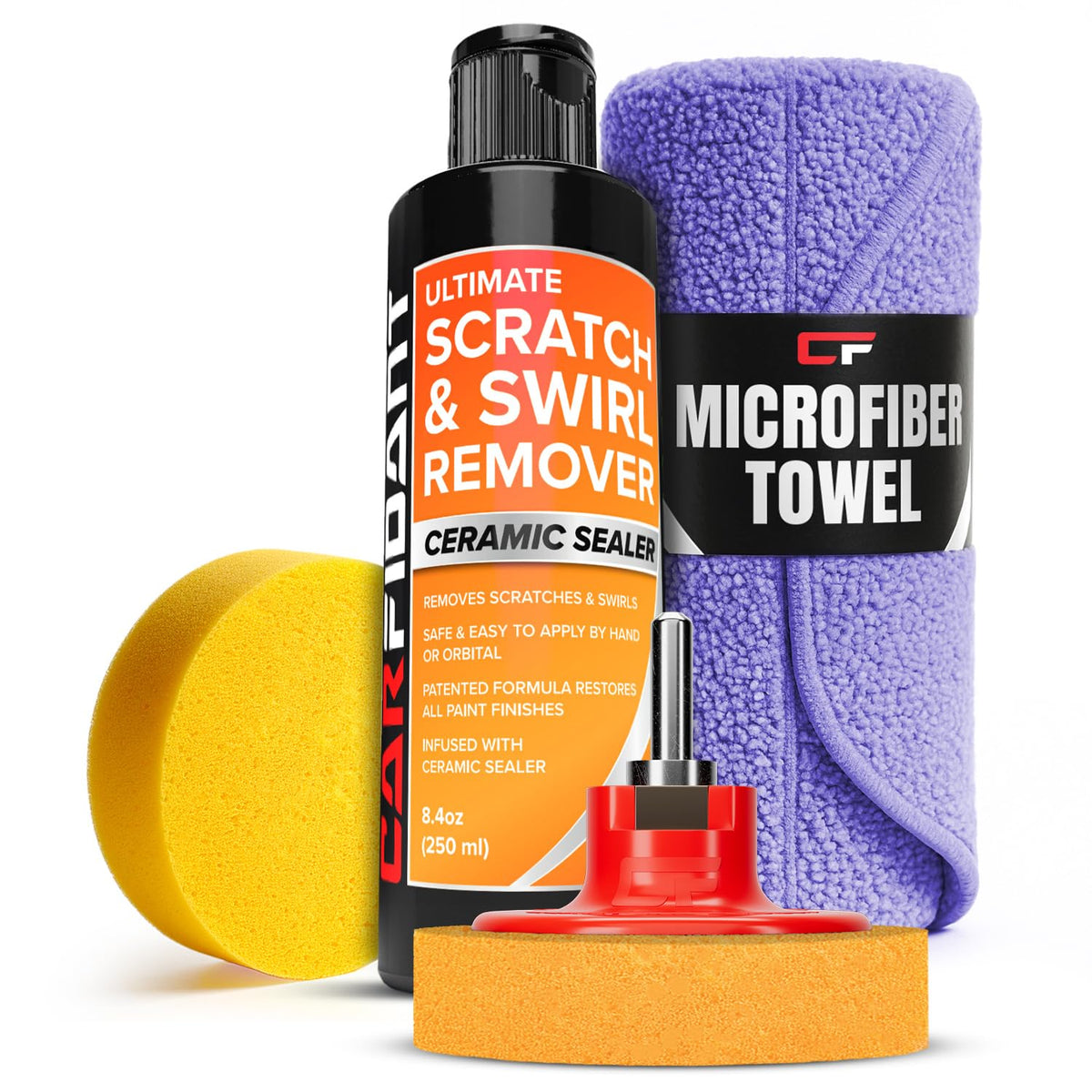 Carfidant Scratch Remover Kit Pad showing easy scratch repair for your car's paint