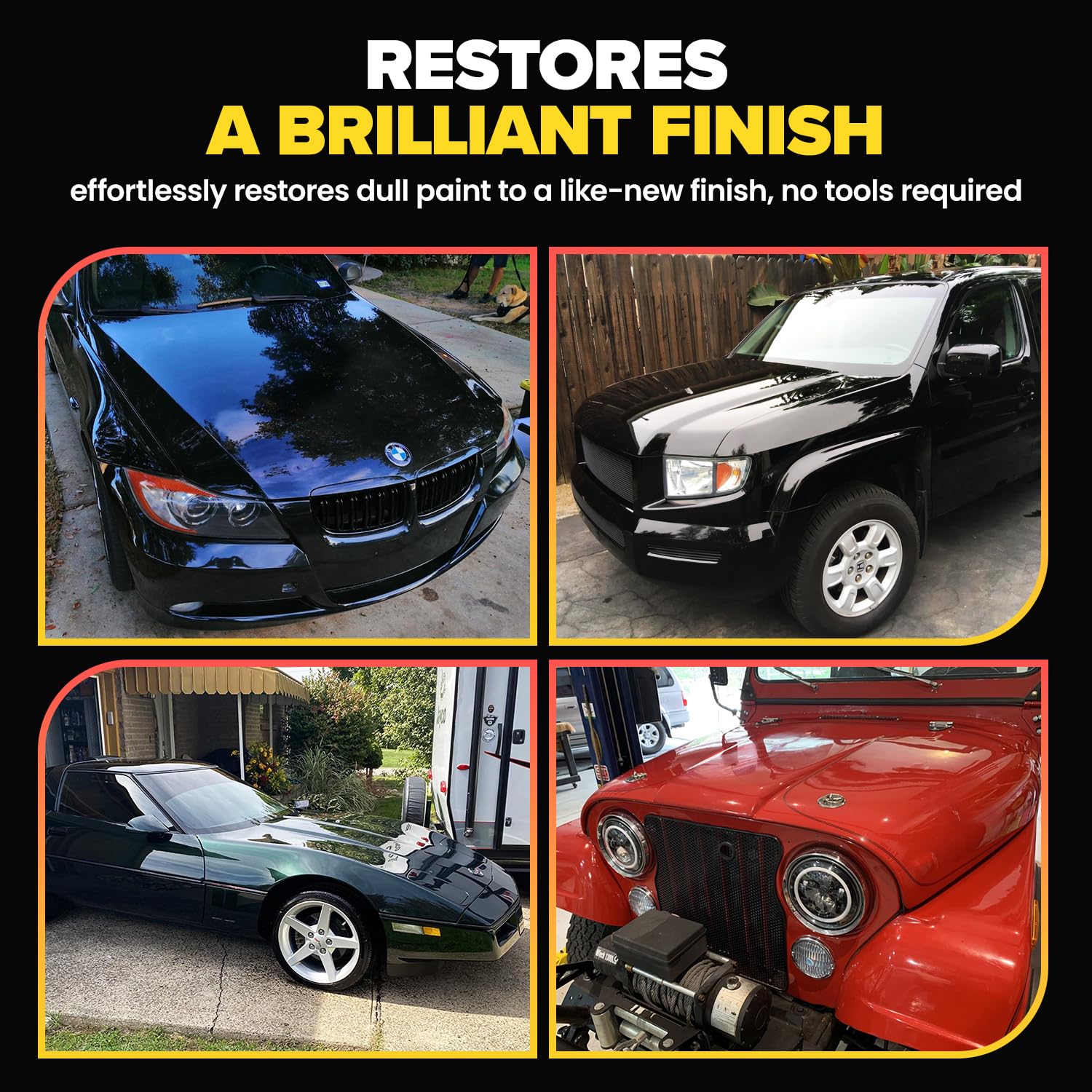 Carfidant Scratch Remover Water Spot Removal showing finish free of water stains