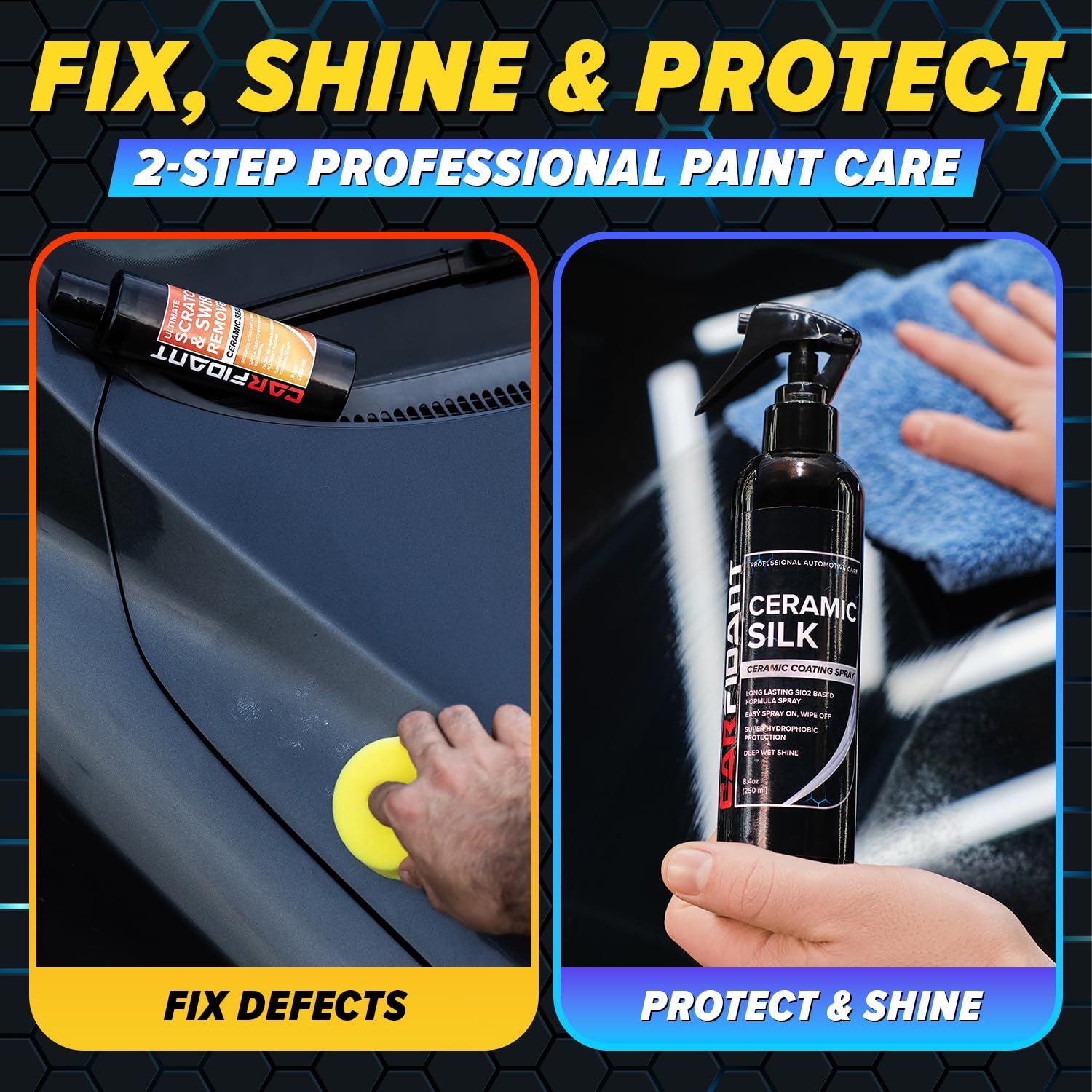 Carfidant microfiber towel for quick buff and shine after use