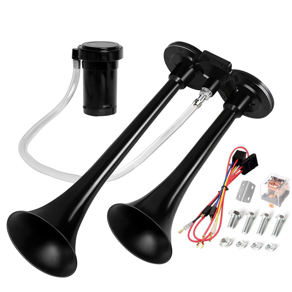 Carfka Air Train Horn Kit front view, compact design for strong vehicle signaling