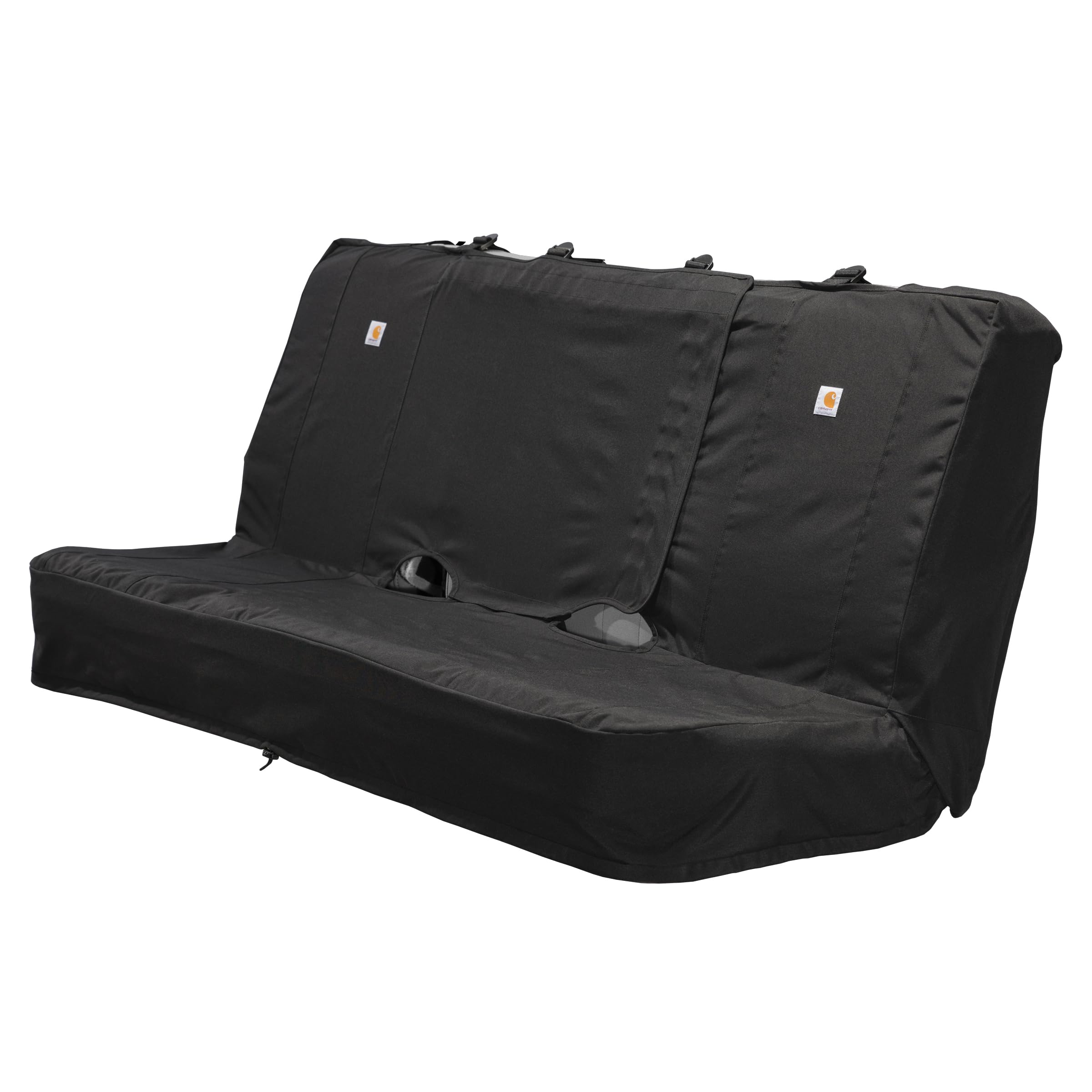 Carhartt bench seat cover front view shows rugged protection for full-size trucks.