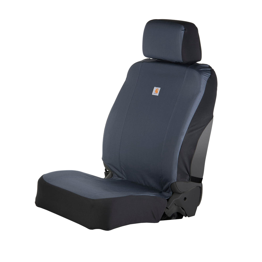 Carhartt universal nylon duck seat cover with headrest protection and easy installation.