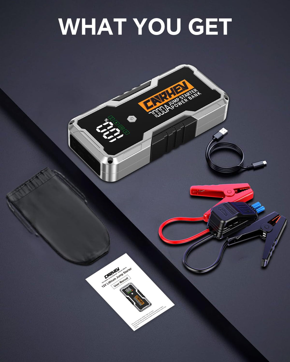 CARHEV rugged shell with rubber corners resisting impact and drops