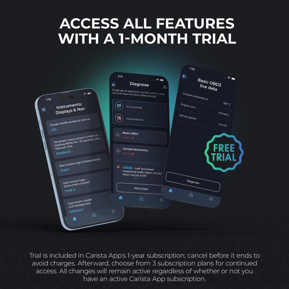 Carista EVO unlocks SFD locked settings for advanced customization.