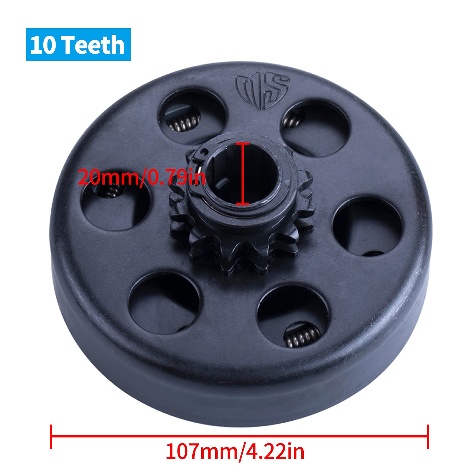 Carkio Go Kart clutch compatible with 40/41/420 chain for versatile drivetrain setups