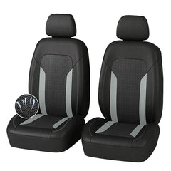 Carleef cooling seat covers with breathable mesh on the front seats.
