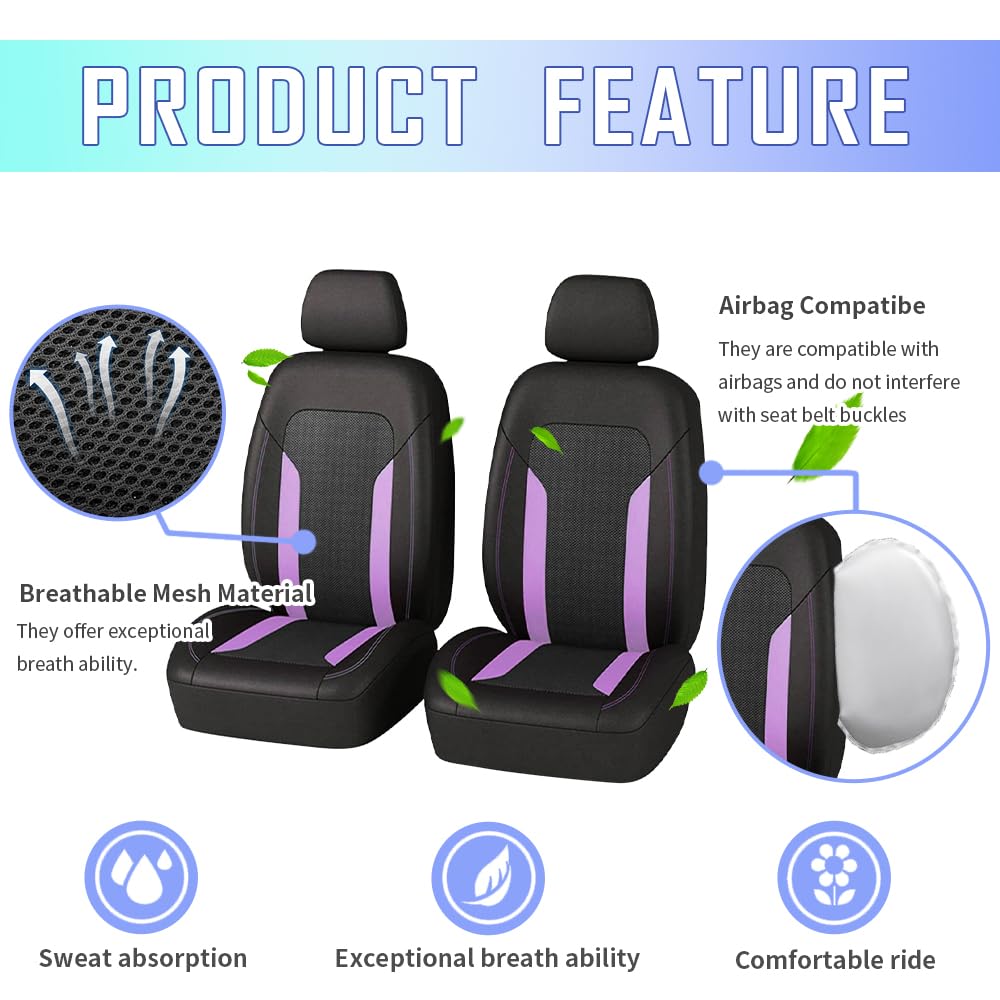 Carleef foam-padding seat cover adds comfort during long drives.