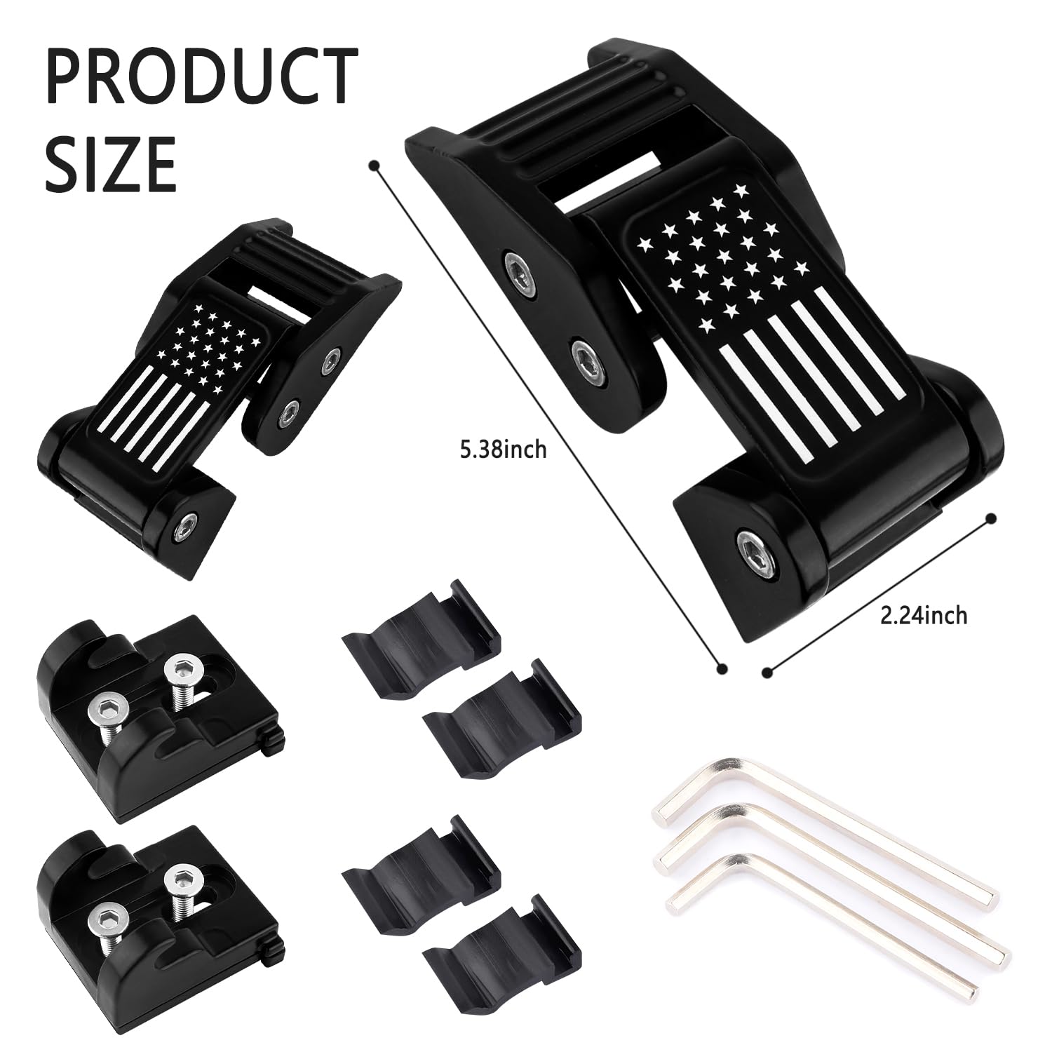 Carleef jeep-wrangler hood pin kit close-up secure hood against vibration