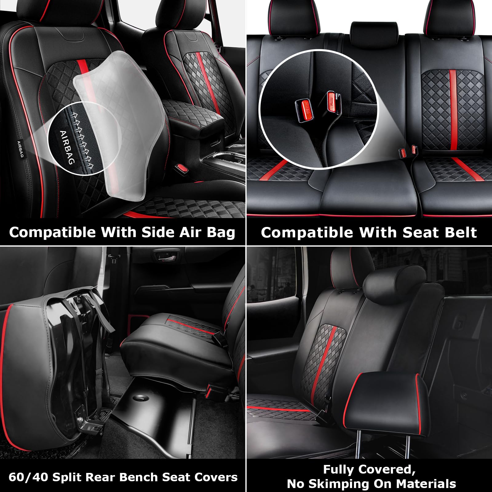 Carlimeki Gen3 seat covers: compatible with side airbags for safety.