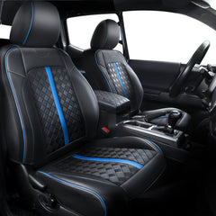 Carlimeki leather seat covers for Tacoma Gen 3 front seats offer tailored protection.