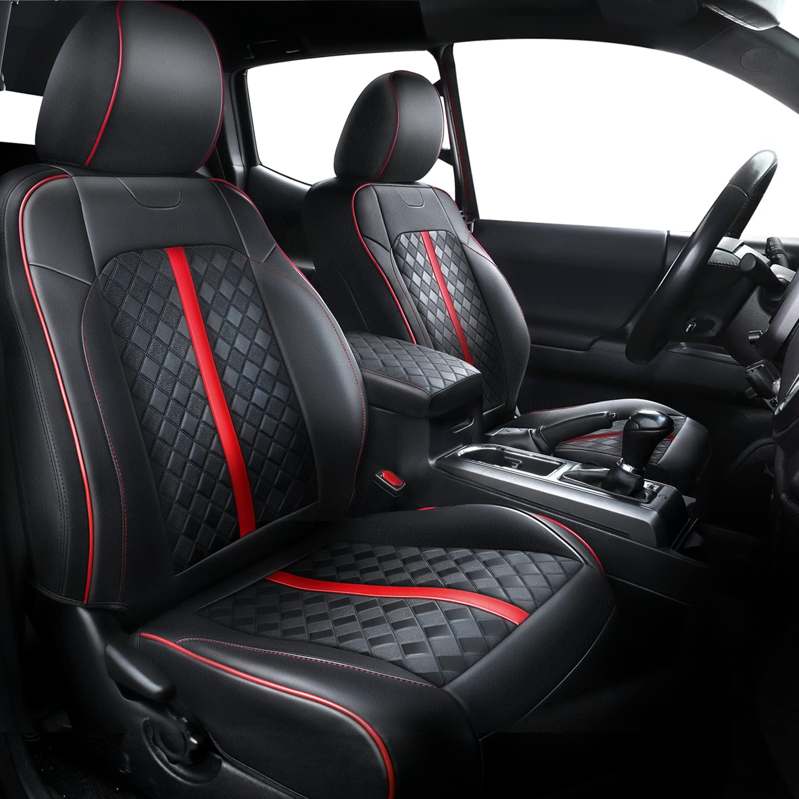 Carlimeki leather seat covers for Tacoma Gen3: precise full-coverage protection.