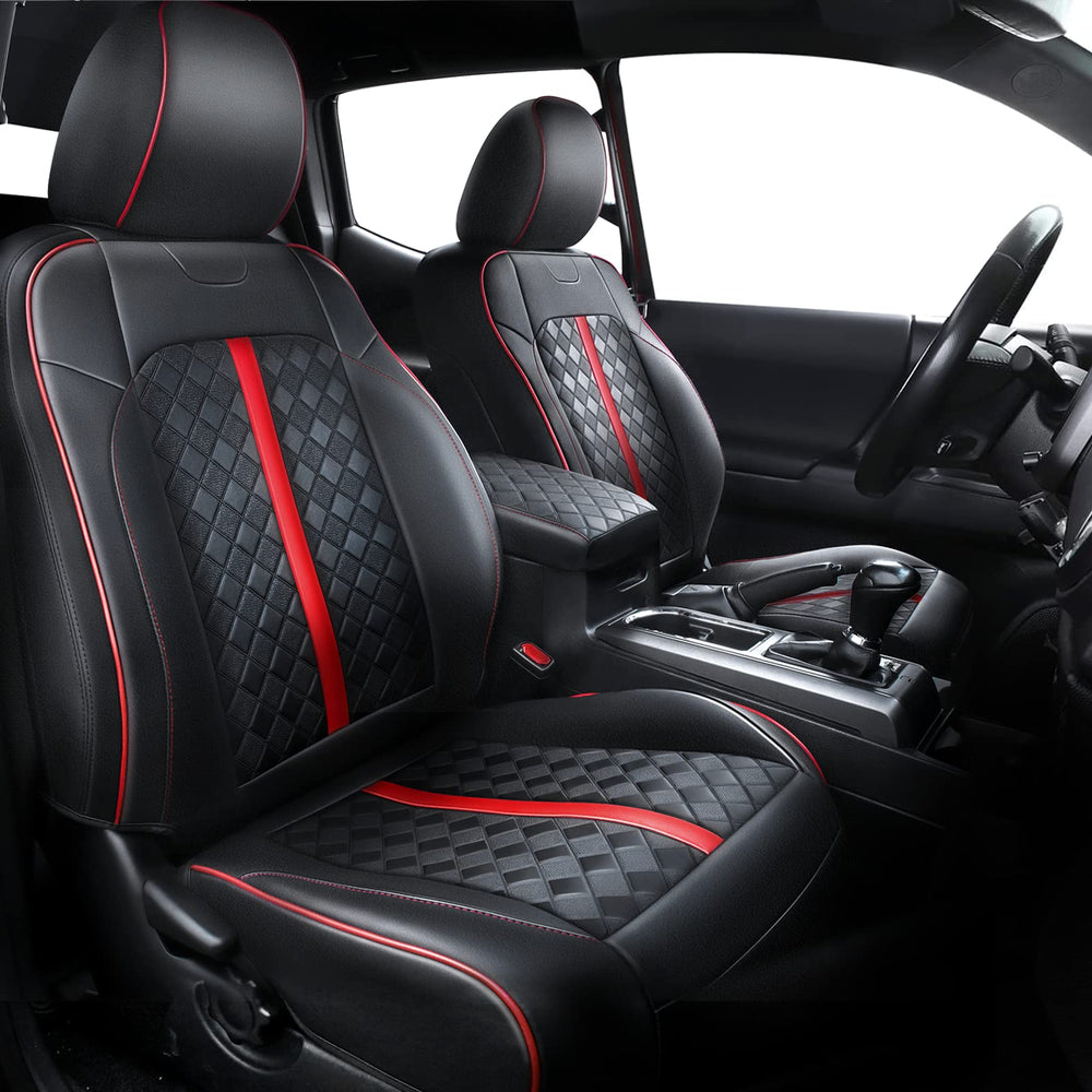 Carlimeki leather seat covers for Tacoma Gen3: precise full-coverage protection.