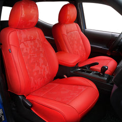 Carlimeki leather seat cover close-up showing premium texture for Tacoma Gen3.