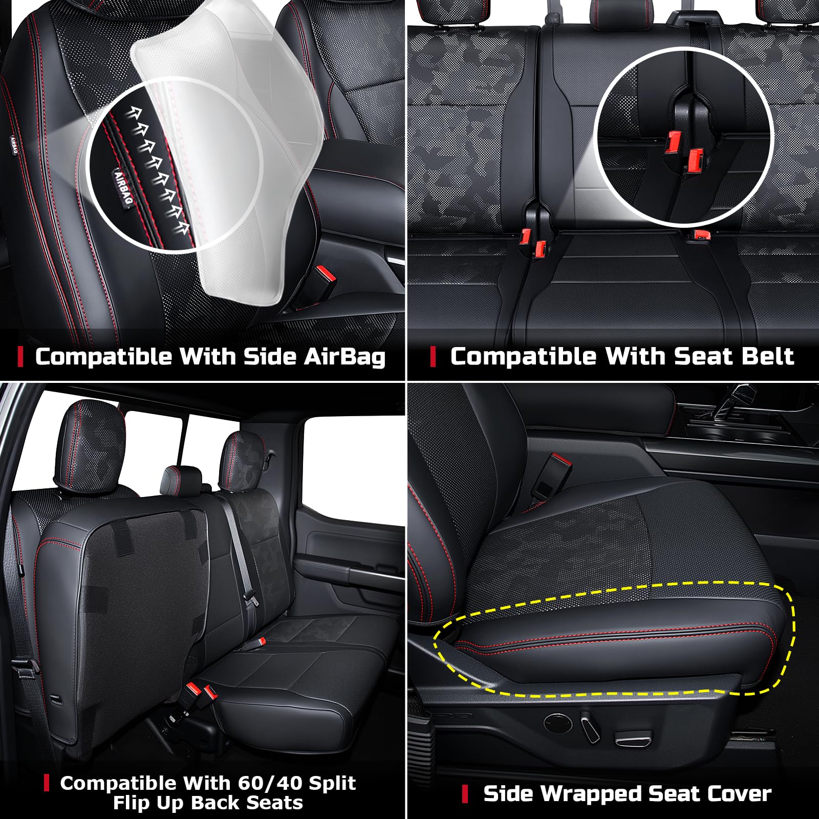 Carlimeki safety-friendly design compatible with side airbags and belts.