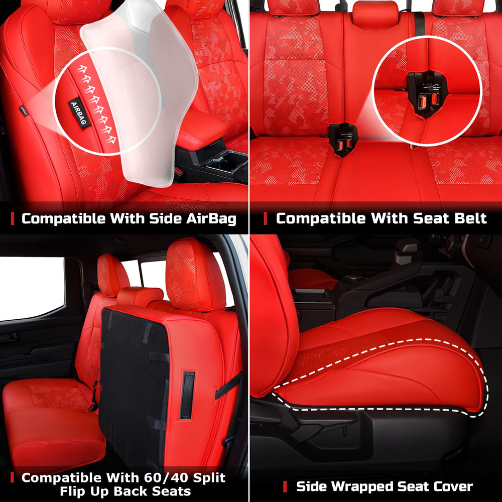 Design preserves compatibility with side airbags and seat belts for safety