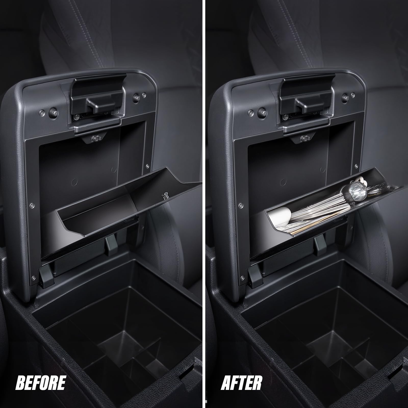 Carlimeki ABS material finish matches Tacoma interior and resists scratches