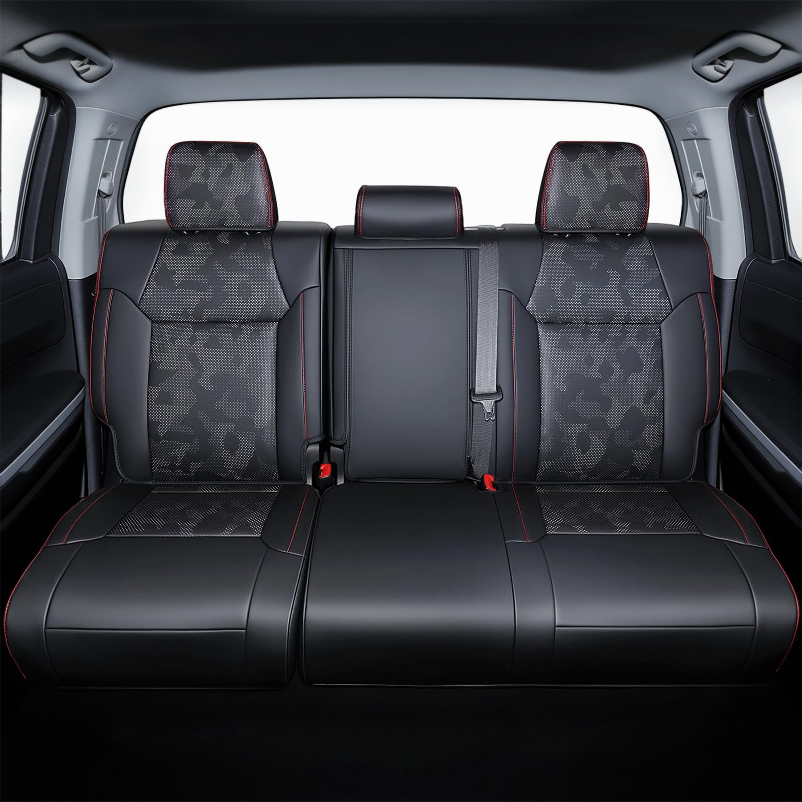Carlimeki Tundra seat covers close-up showing custom-fit design for 2014-2021.