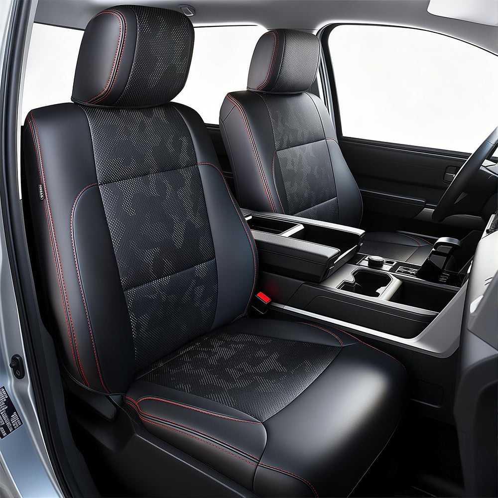 Carlimeki Tundra front row seat cover in premium faux leather for a refreshed interior