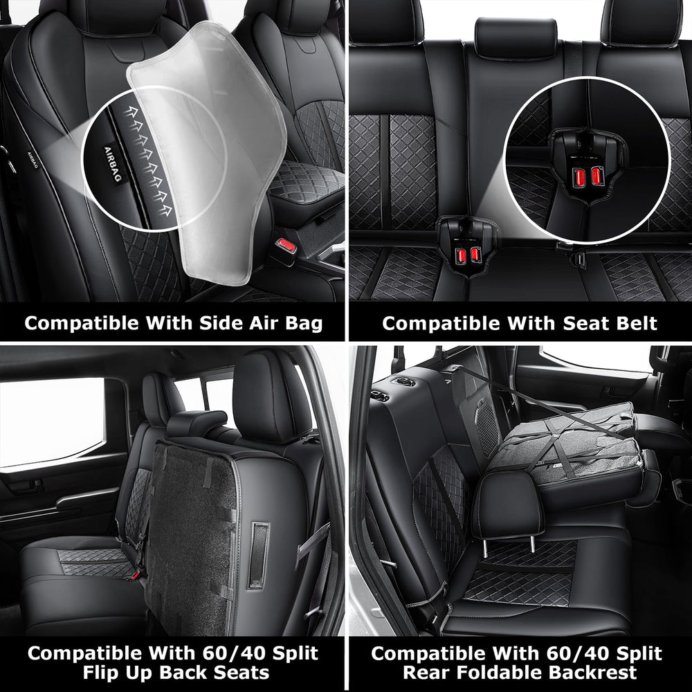 Carlimeki waterproof faux leather resists spills, great for active Tacoma drivers