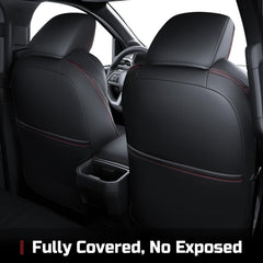 Carlimeki waterproof leather seat covers keep Tacoma interior clean in all weather.