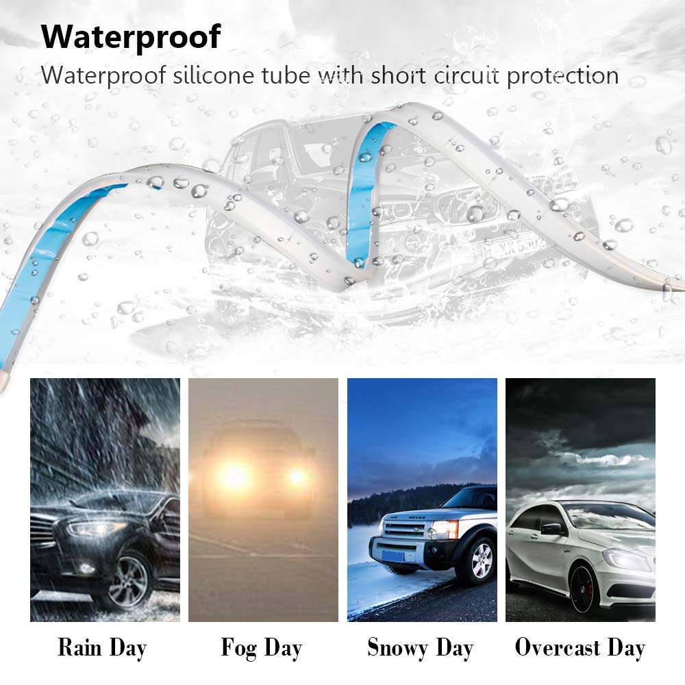 CARLITS dual-color white amber DRL for versatile visibility.