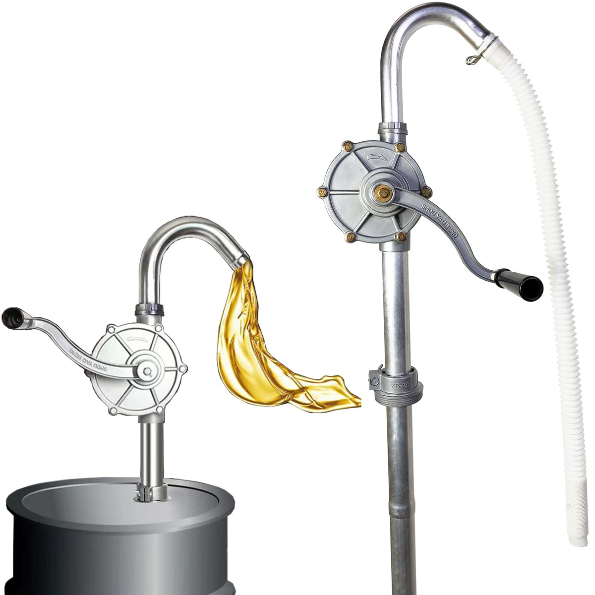 CARLKEMIAN 55-gallon drum pump top view for smooth oil transfer