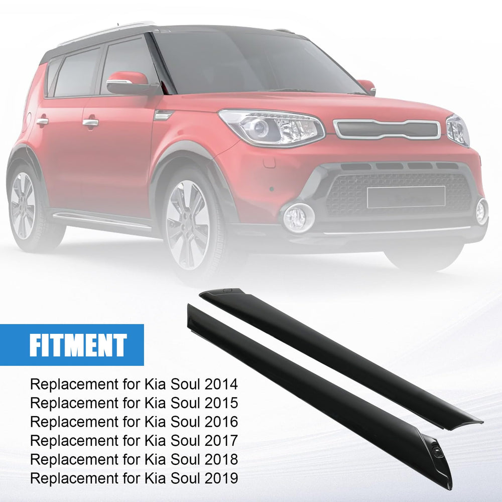 Carmocar A-pillar front molding on Kia Soul right side for wind noise performance