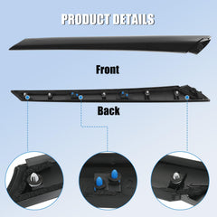Profile view of Carmocar A-pillar front molding with sleek black finish