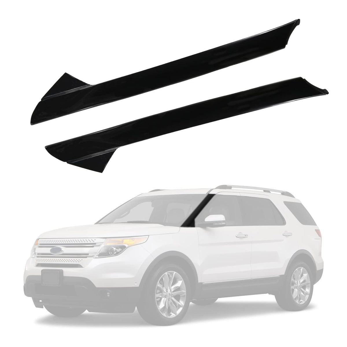 CARMOCAR A-Pillar outer trim left front in gloss black for a cohesive exterior look.