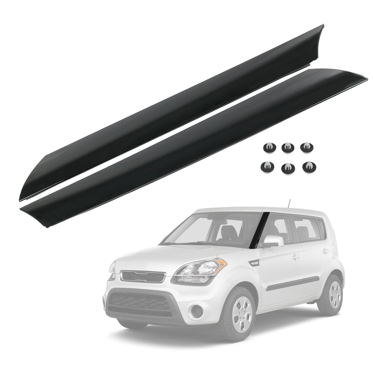 CARMOCAR front-right A-pillar windshield molding enhances seal and style.