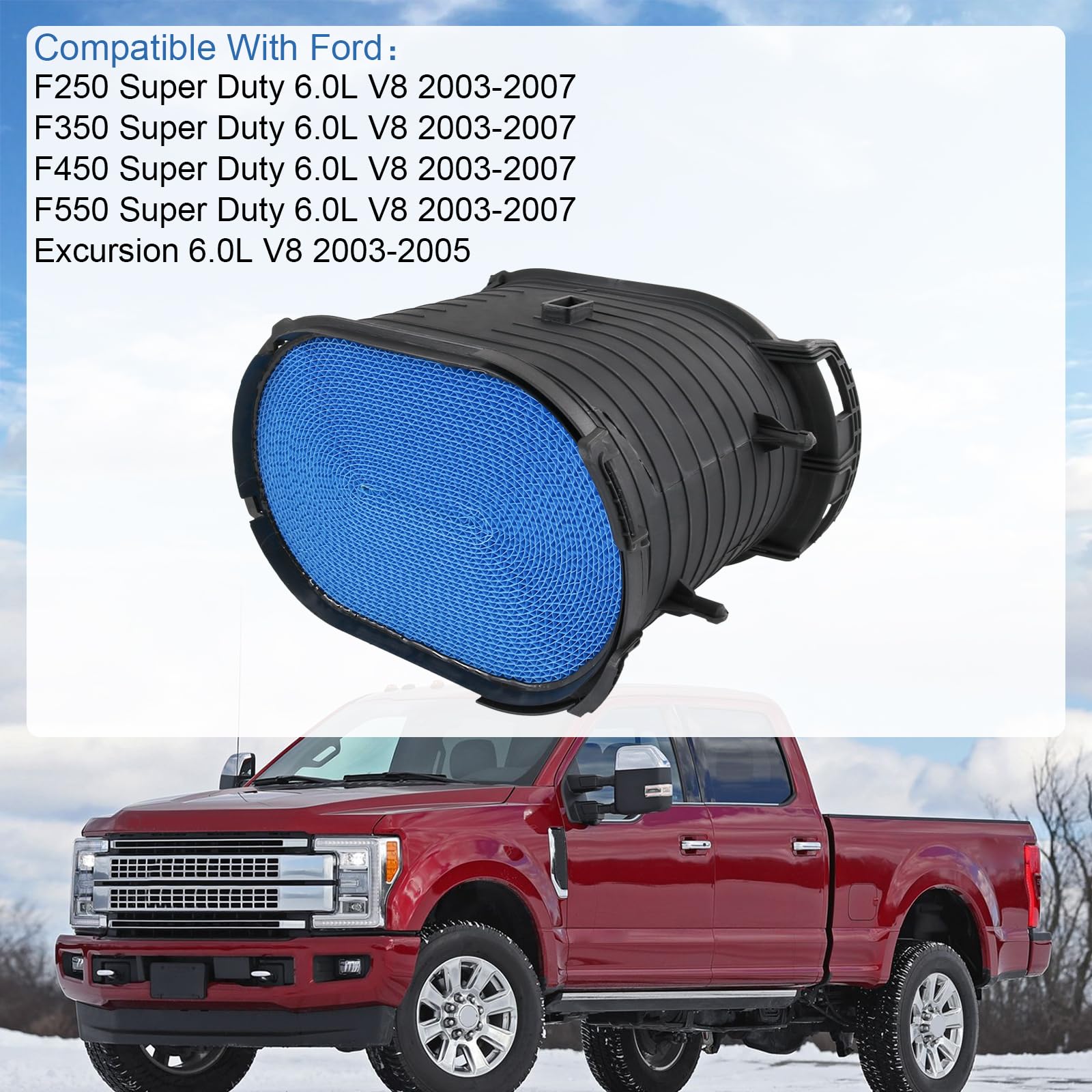 CARMOCAR FA1778 air filter element close-up reveals folded cellulose media for filtration