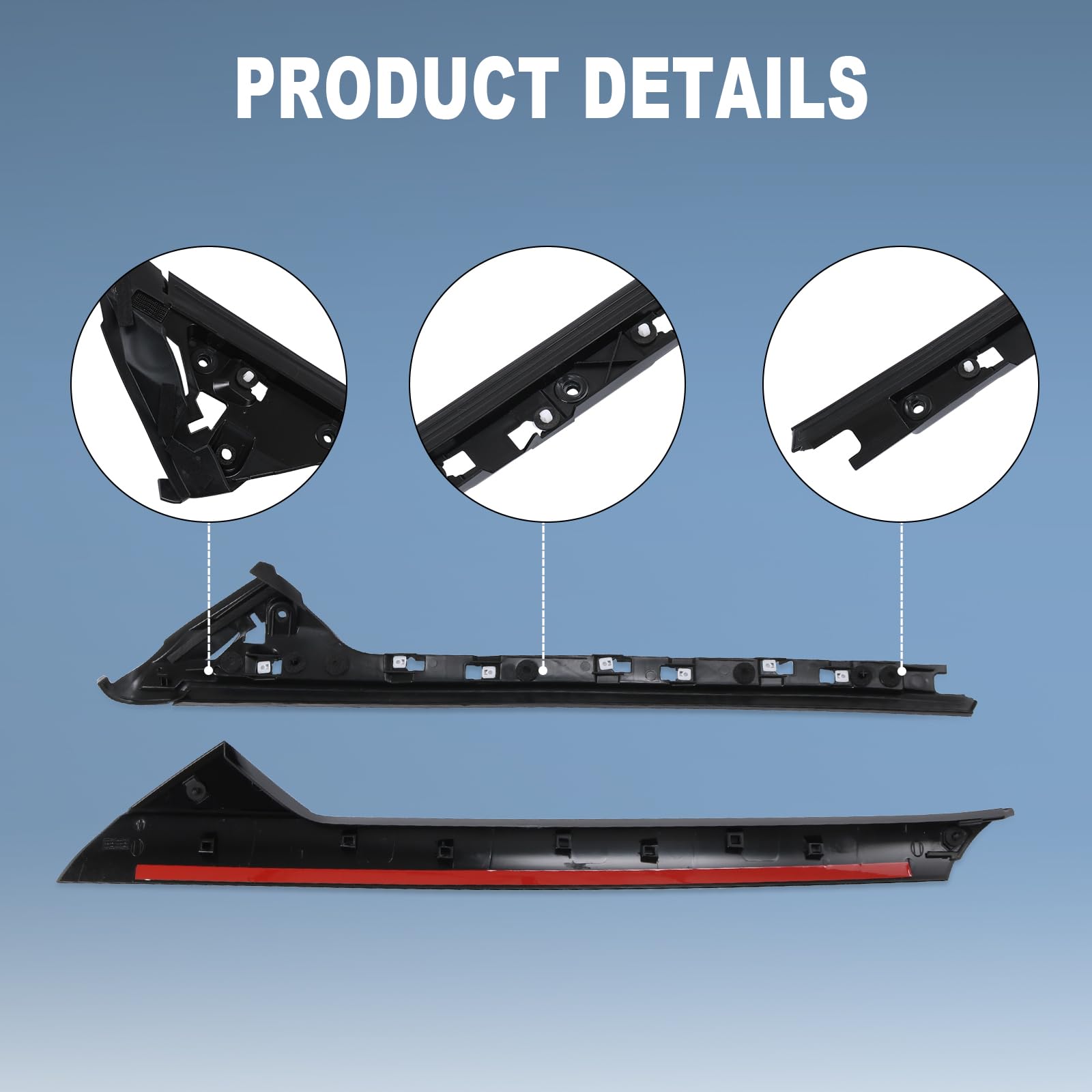 CARMOCAR A-Pillar molding trim left inner delivers seamless pillar aesthetics in 2011-2019 Explorer.