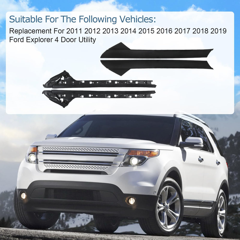 CARMOCAR A-Pillar molding trim left outer for 2011-2019 Ford Explorer improves alignment.