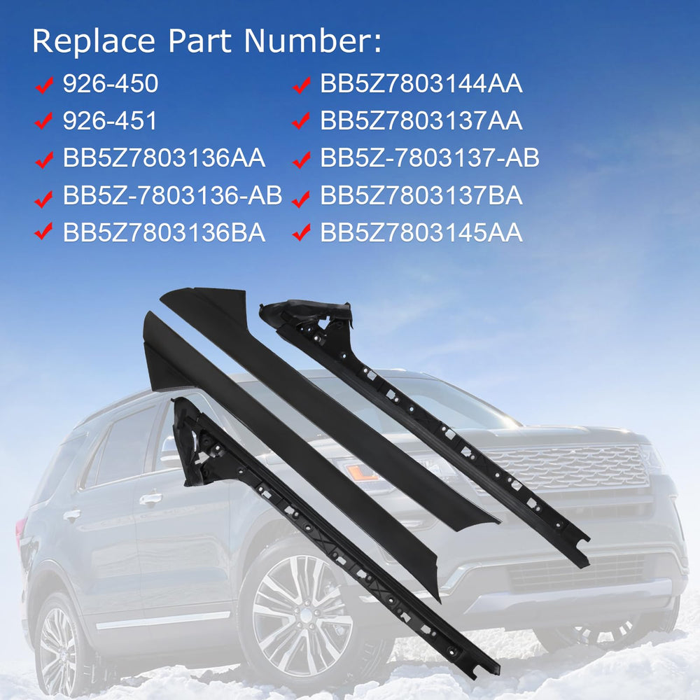 CARMOCAR A-Pillar molding trim right inner adds clean interior finish for 2011-2019 Explorer.