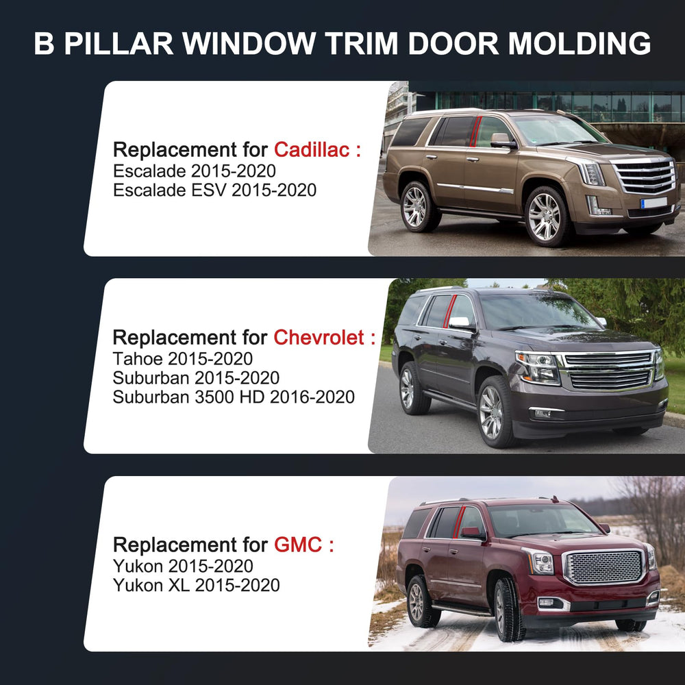 CARMOCAR right-side B pillar trim installed on a 2015–2020 SUV for restoration