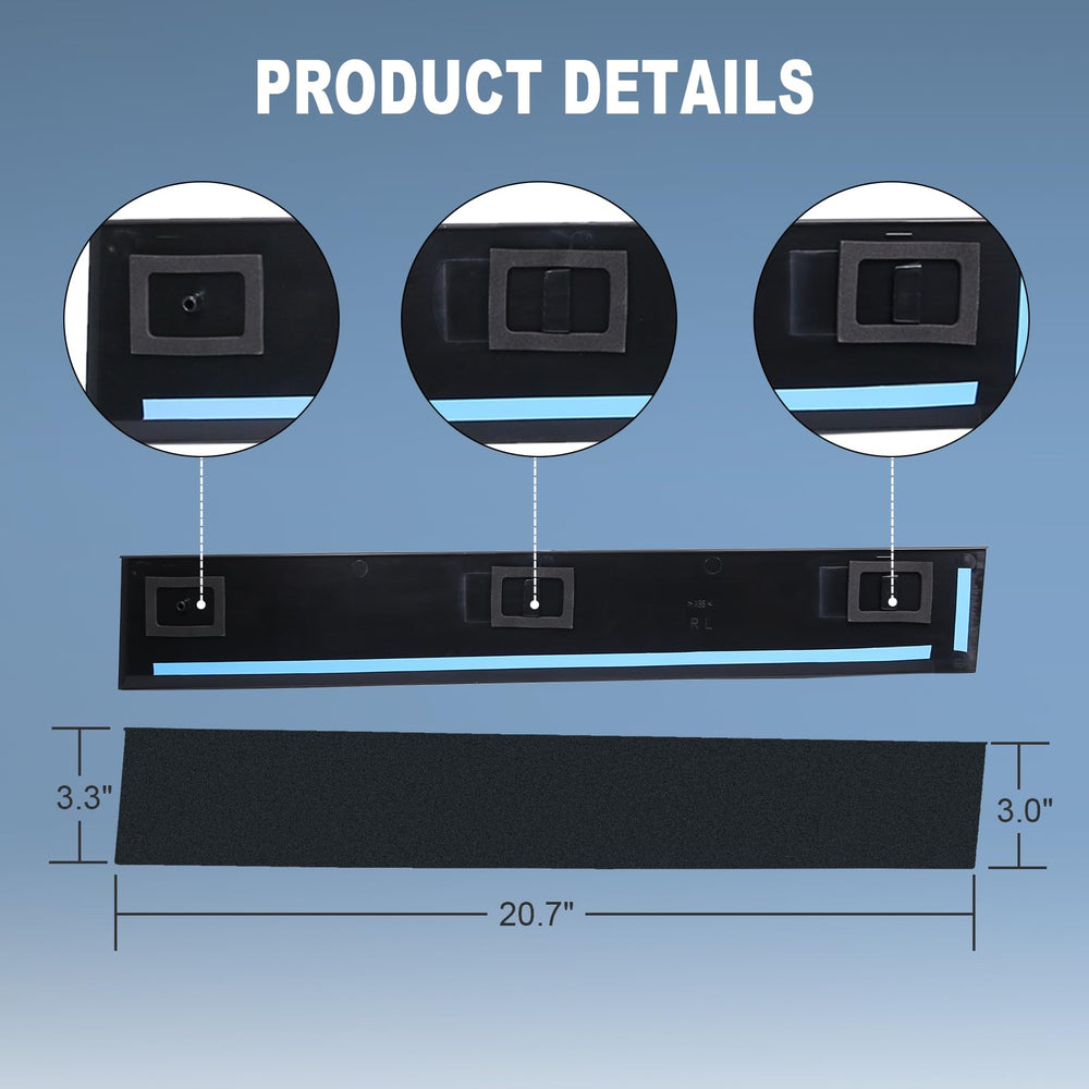 CARMOCAR B-pillar molding tape attachment detail for tool-free install