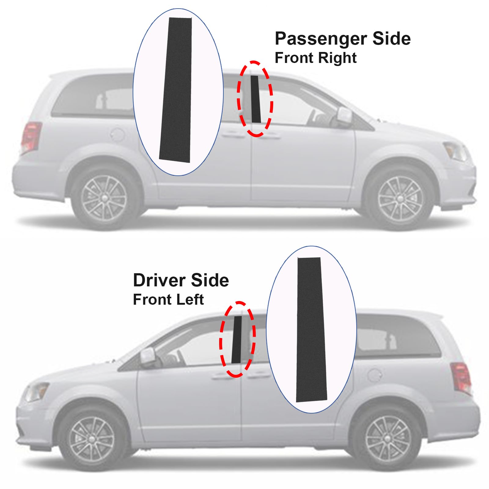 CARMOCAR B-pillar trim installed on vehicle for durable protection