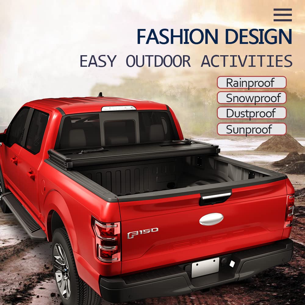 CARMOCAR tonneau with Bolt Lock matching ignition key for security