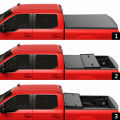 CARMOCAR 5.5ft bed tonneau with front opening panel for easy access